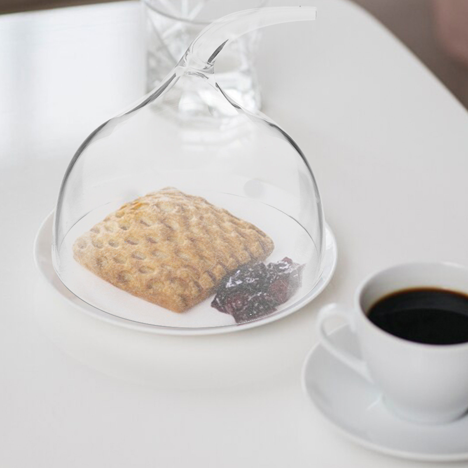 軽量PC製透明ケーキドームカバー。食品の鮮度を保ち、デザート - Plastic Dome Clear のレビューと価格
