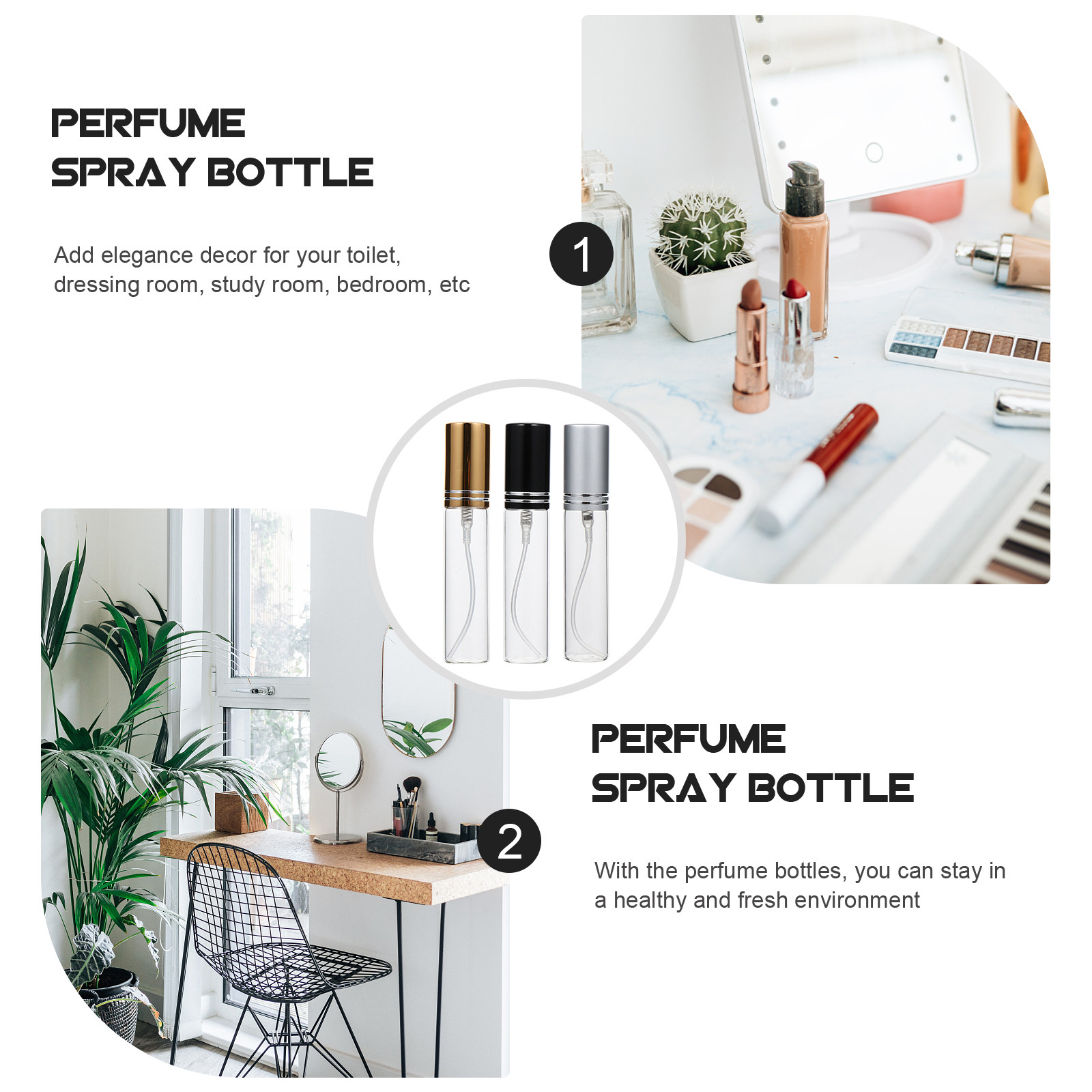 6個入り、高級感のある携帯用香水スプレーボトル。軽量で漏れに - Misting Bottle Fine のレビューと価格